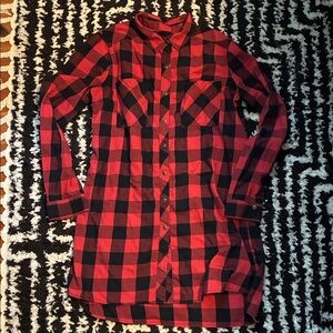 Caslon Red and Black Checkered Shirt
